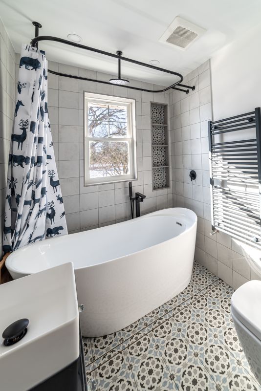 Bathroom Renovation Featuring New Bathtub